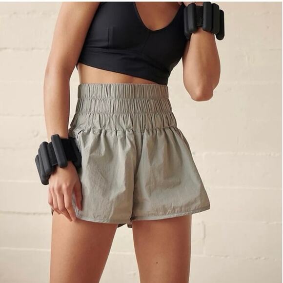FP Movement The Way Home Shorts Gray High Rise Athletic Running Free People L - Picture 3 of 9